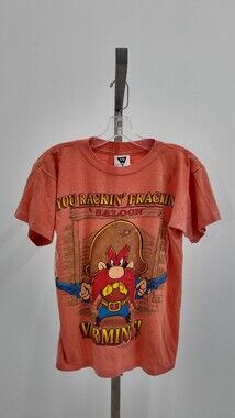 Vintage Yosemite Sam "You Rackin' Frackin'" Graphic T-Shirt – Salmon (L 14-16)